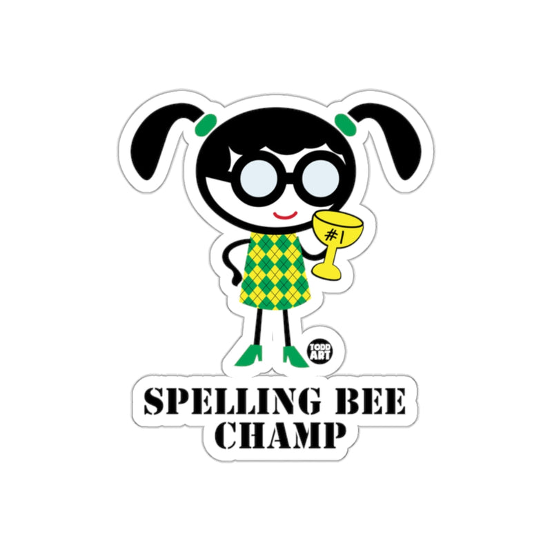 Load image into Gallery viewer, Spelling Bee Champ Sticker for Word Enthusiasts
