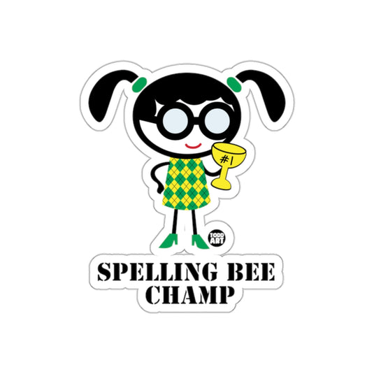 Spelling Bee Champ Sticker for Word Enthusiasts