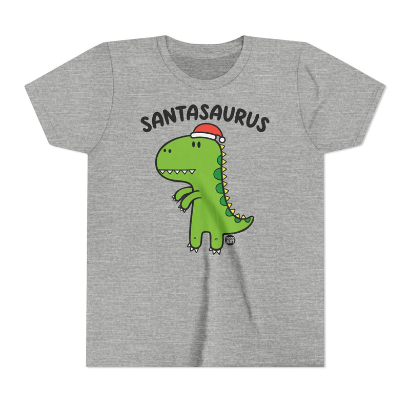 Load image into Gallery viewer, Santasaurus Kids Christmas Tee, Cute Dinosaur Holiday Children&#39;s Shirt, Santa Dinosaur Xmas Tee Kids

