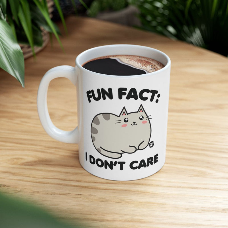 Load image into Gallery viewer, Fun Fact I Don't Care Cute Cat Coffee Mug
