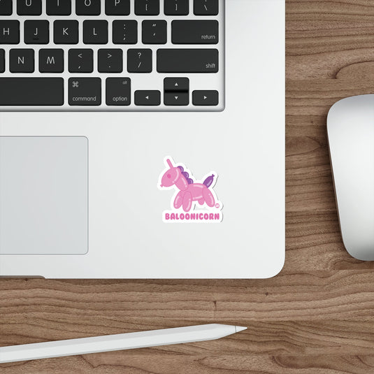 Cute Pink Baloonicorn Sticker for Laptops and Notebooks