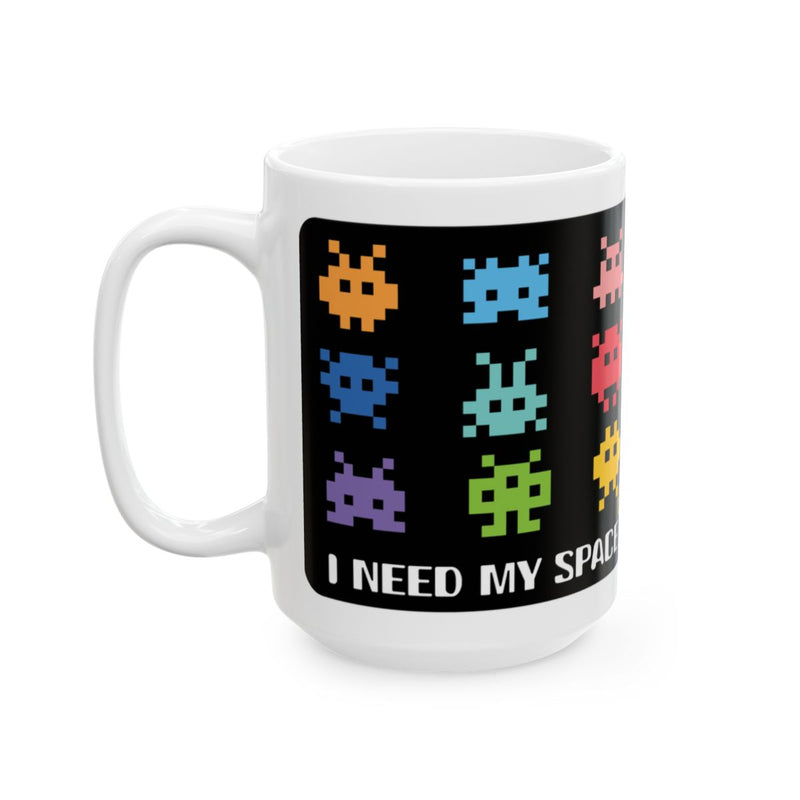 Load image into Gallery viewer, Colorful Pixel Art I Need My Space Mug for Gamers

