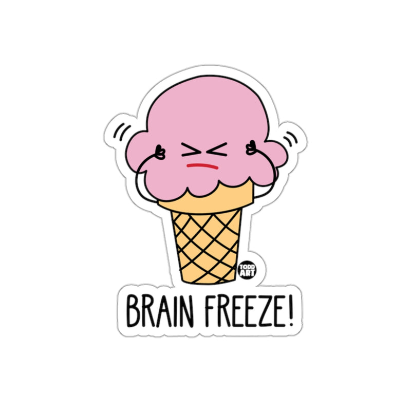 Load image into Gallery viewer, Cute Ice Cream Cone Brain Freeze Sticker
