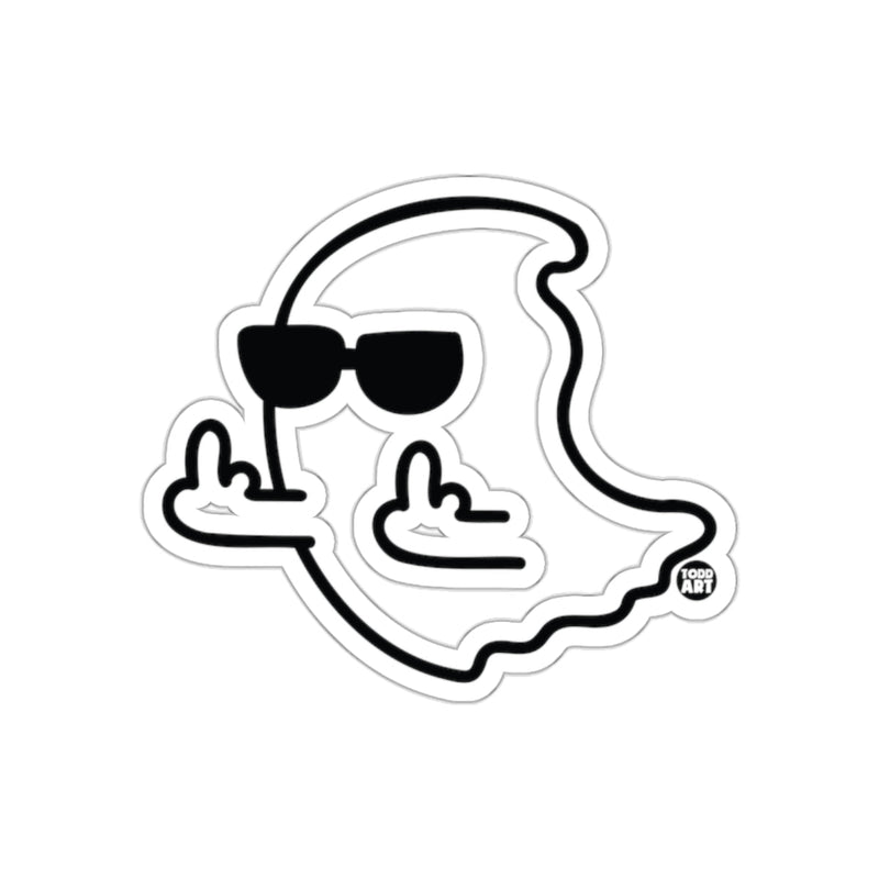 Load image into Gallery viewer, Cool Ghost with Sunglasses and Raised Hands Sticker
