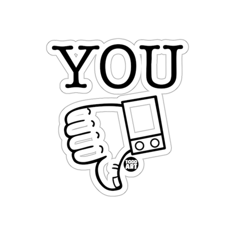 Load image into Gallery viewer, Funny You Thumbs Down Drawing Sticker Product
