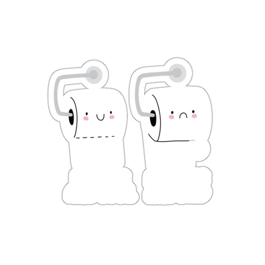 Funny Toilet Paper Rolls with Attitude Expressions sticker