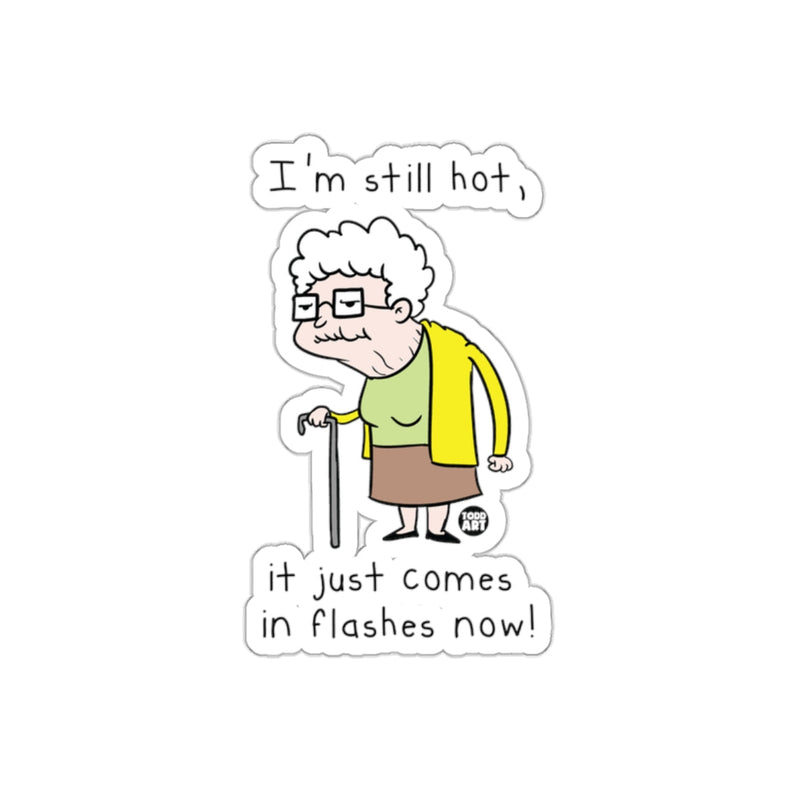 Load image into Gallery viewer, I'm Still Hot It Just Comes In Flashes Now Sticker
