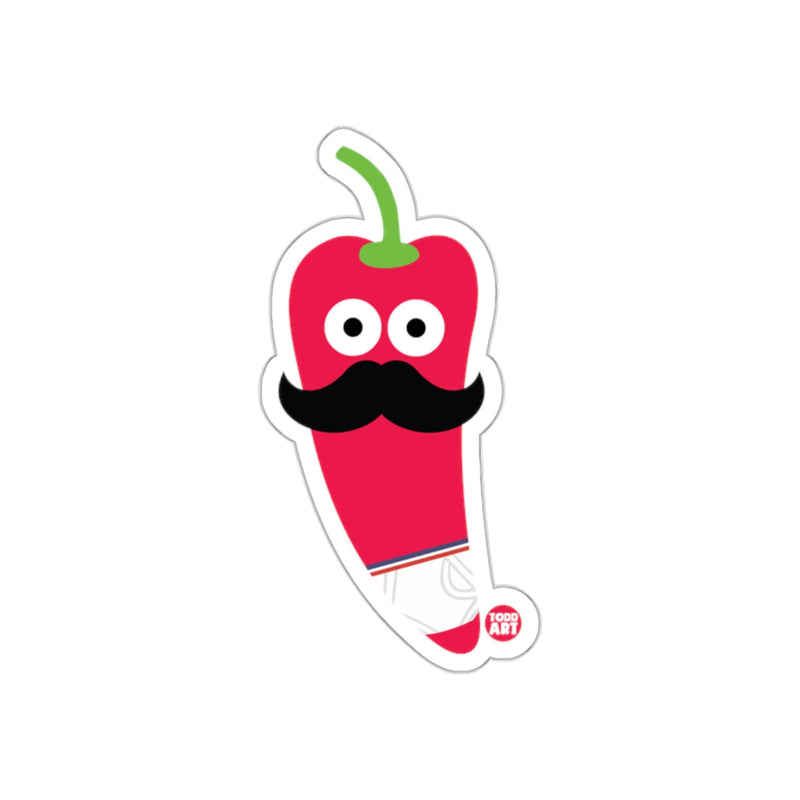 Load image into Gallery viewer, Funny Red Hot Chili Pepper with Mustache Sticker
