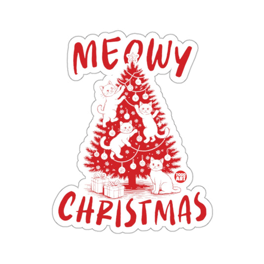 Meowy Christmas Cats Red Tree Festive Gifts 