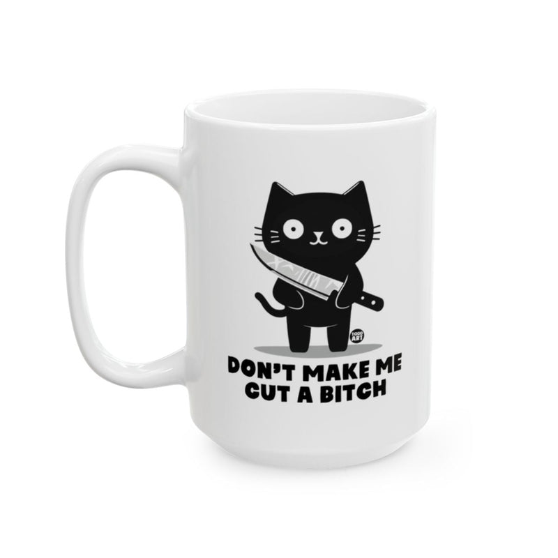Load image into Gallery viewer, Cute Black Cat Mug With Knife Design Funny Mug
