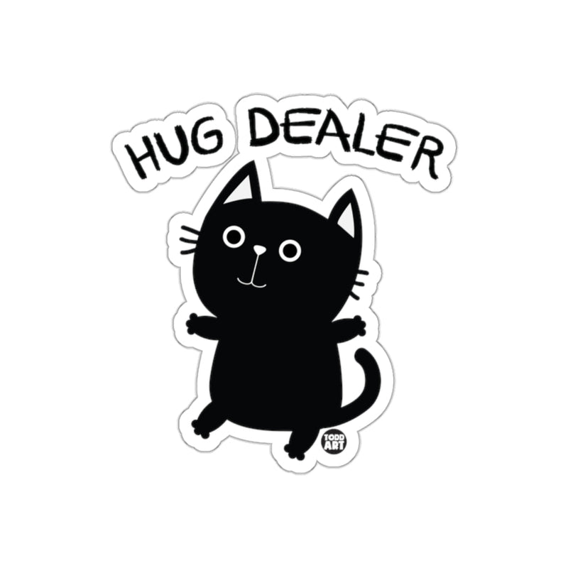 Load image into Gallery viewer, Hug Dealer Black Cat Sticker Fun Gift Cute Design
