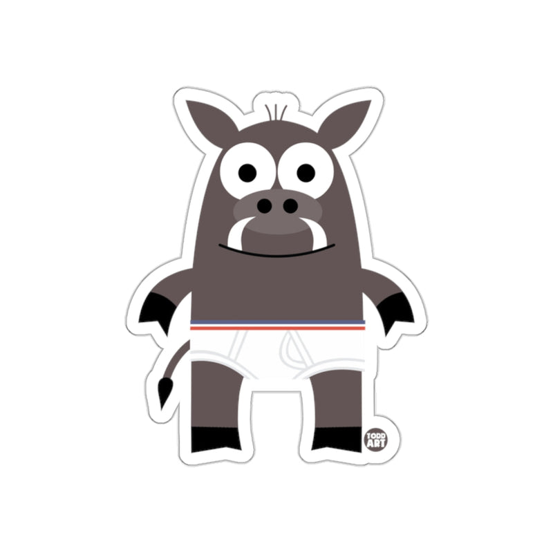 Load image into Gallery viewer, Funny Cartoon Wild Boar Wearing Underwear Sticker
