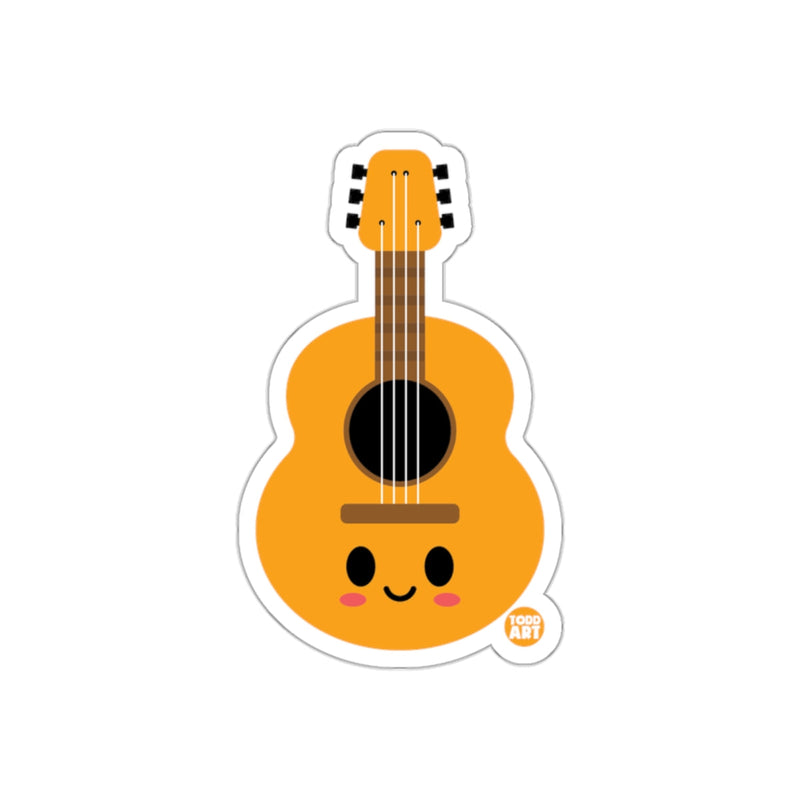 Load image into Gallery viewer, Cute Smiling Guitar Illustration Sticker for Music Lovers
