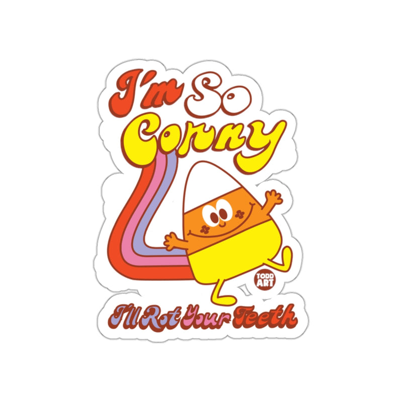 Load image into Gallery viewer, I'm So Corny Sticker Funny Candy Character Design
