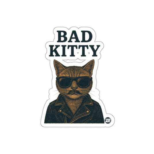 BAD KITTY Cool Cat Wearing Sunglasses Graphic sticker