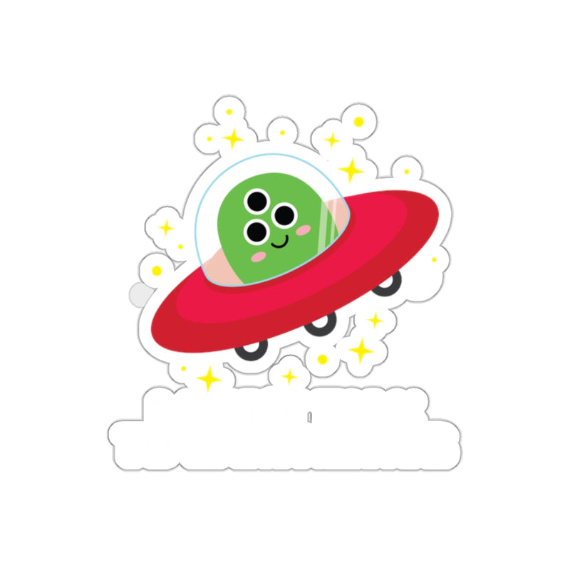 Load image into Gallery viewer, Alien in Red Saucer Cute Cartoon Sticker
