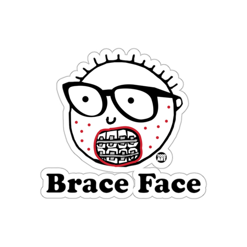 Load image into Gallery viewer, Brace Face Cartoon Character Sticker Art Design
