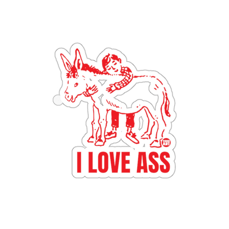 Load image into Gallery viewer, I Love Ass Sticker Humorous Donkey Art Design Sticker
