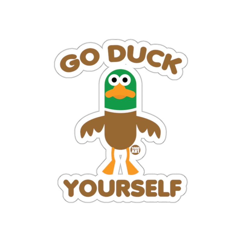 Load image into Gallery viewer, Go Duck Yourself Funny Phrase Sticker
