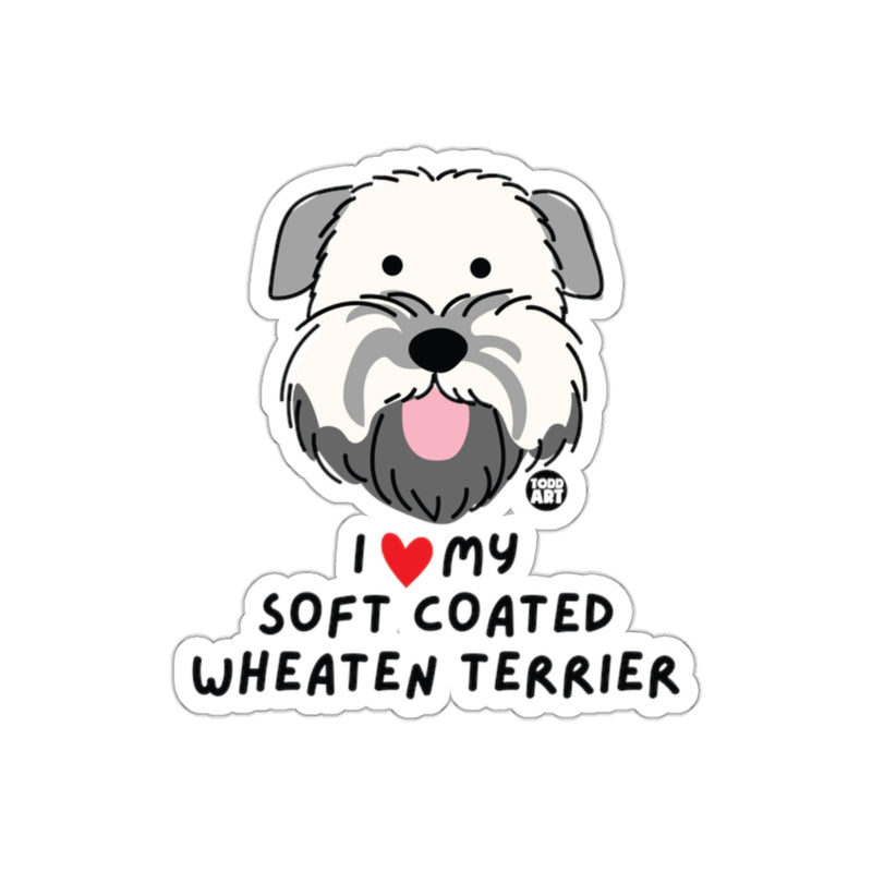 Load image into Gallery viewer, I Love My Soft Coated Wheaten Terrier Sticker
