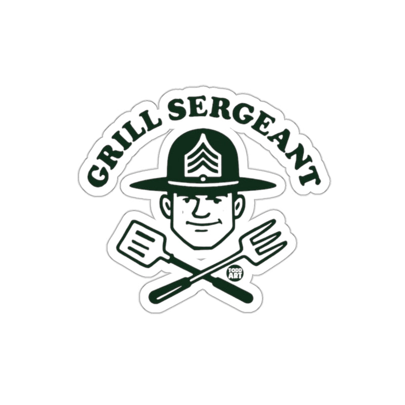 Load image into Gallery viewer, Grill Sergeant BBQ Spatula and Fork Sticker Art
