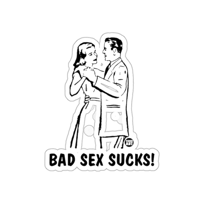 Load image into Gallery viewer, Bad Sex Sucks Funny Retro Dancing Couple Art sticker
