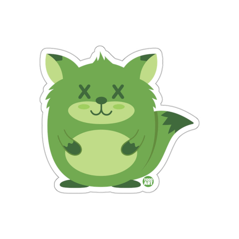 Load image into Gallery viewer, Cute Green Fox Character Sticker for Creative Fun
