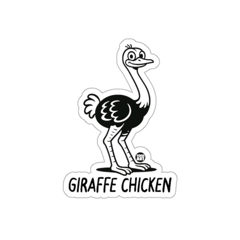Load image into Gallery viewer, Funny Black and White Giraffe Chicken Sticker
