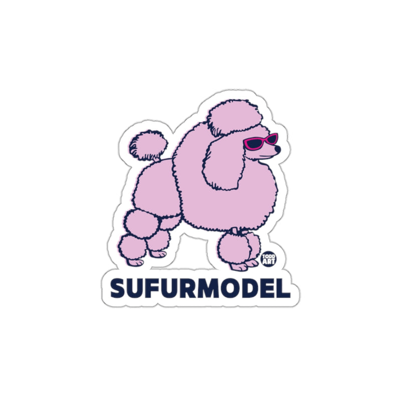 Load image into Gallery viewer, Cute Pink Poodle With Sunglasses SUFURMODEL Sticker
