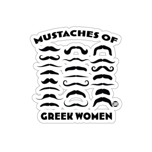 Mustaches OF Greek Women Todd Art Funny Graphic sticker