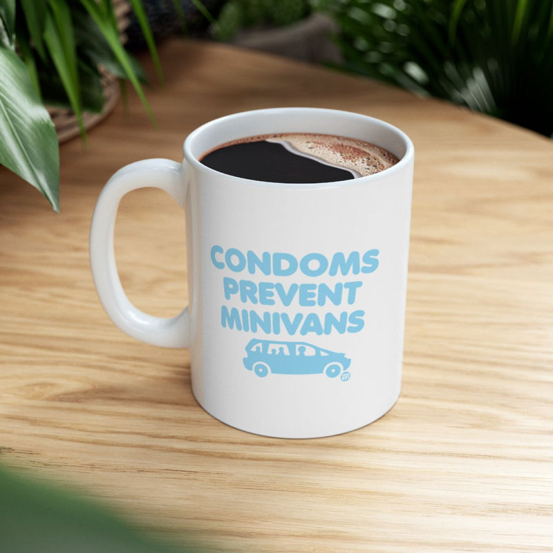 Load image into Gallery viewer, Humorous Condoms Prevent Minivans Coffee Mug
