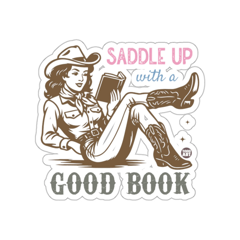 Load image into Gallery viewer, Saddle Up with a Good Book Sticker Product
