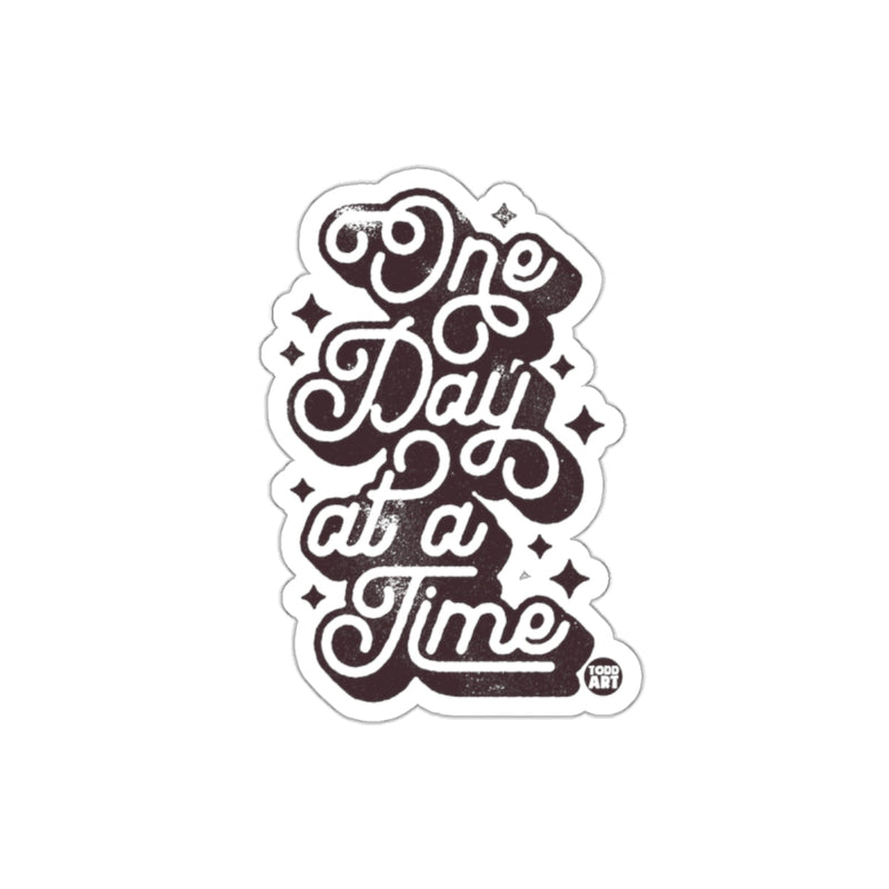 Load image into Gallery viewer, One Day at a Time Motivational Sticker Design
