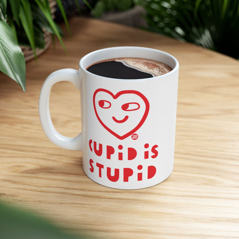 Load image into Gallery viewer, Cupid Is Stupid Funny Coffee Mug Product
