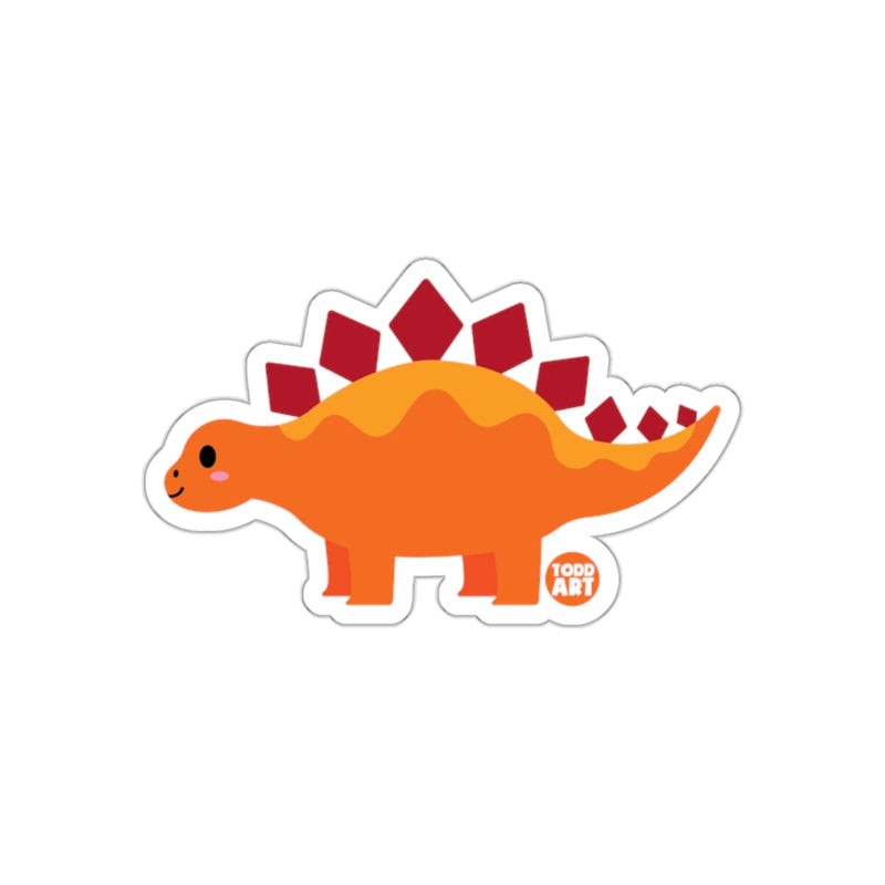 Load image into Gallery viewer, Cute Orange Stegosaurus Cartoon Design Sticker
