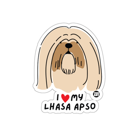I Love My Lhasa Apso Sticker Perfect for Dog Lovers