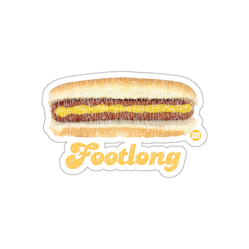 Load image into Gallery viewer, Retro Footlong Hotdog Artistic Sticker Design
