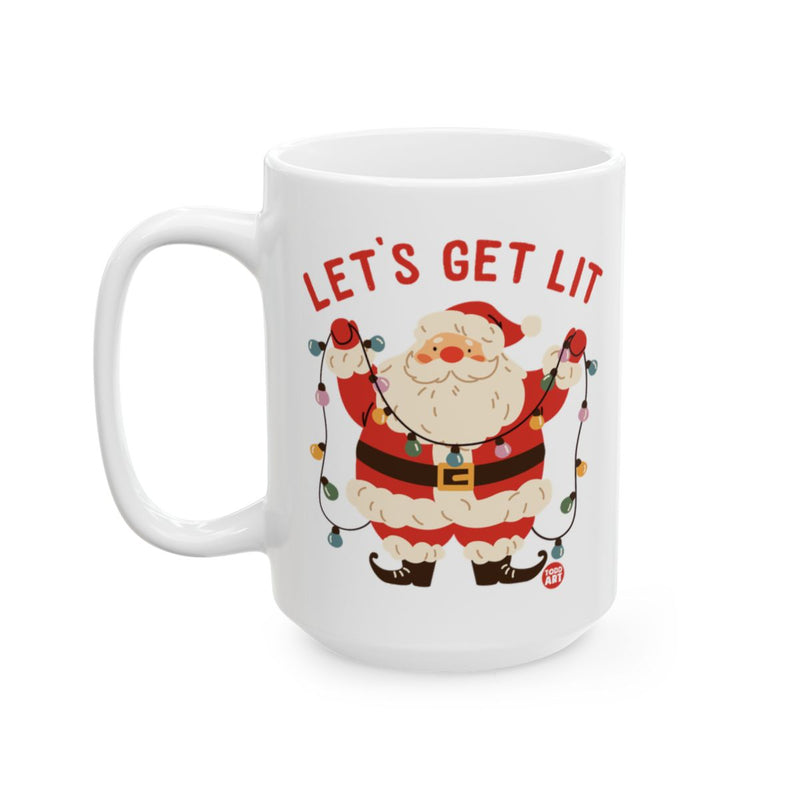 Load image into Gallery viewer, Let's Get Lit Funny Santa Claus Christmas Mug

