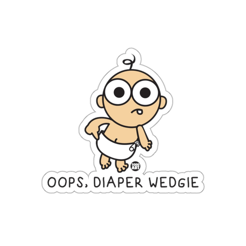 Load image into Gallery viewer, Oops Diaper Wedgie Funny Cartoon Baby Sticker
