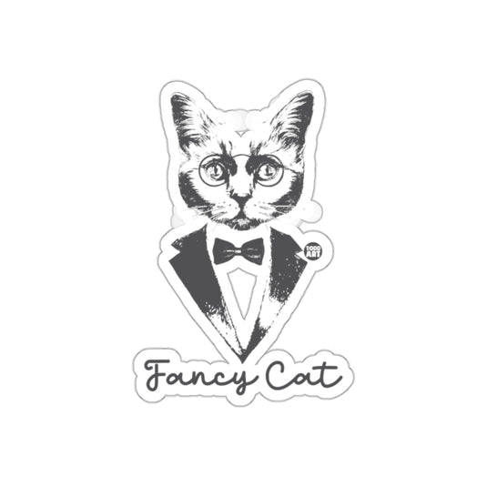 Fancy Cat in Suit with Glasses Sticker for Decorating