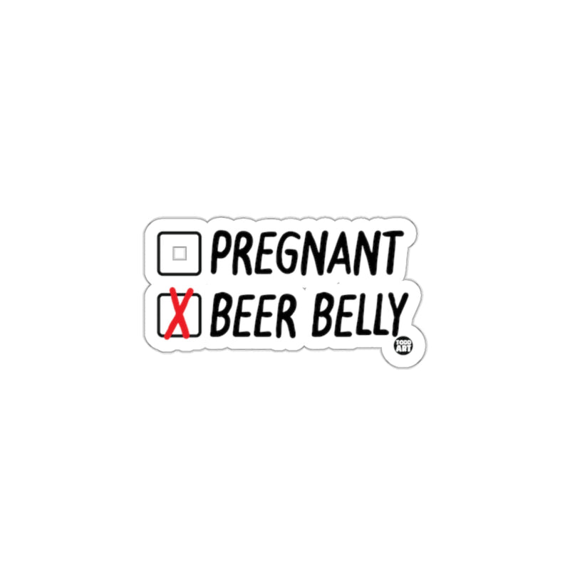 Load image into Gallery viewer, Pregnant Check Beer Belly Humorous Sticker Product
