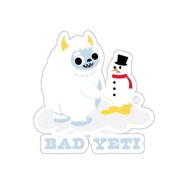 Load image into Gallery viewer, Bad Yeti Humorous Snowman Scene Sticker
