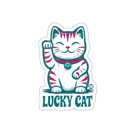Lucky Cat Maneki Neko Sticker for Good Fortune