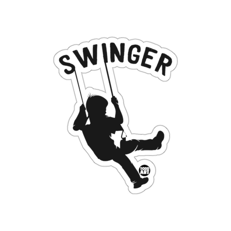 Load image into Gallery viewer, Swinger Silhouette Art Sticker by Todd Art

