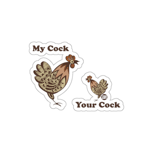 Humorous Rooster and Chicken Sticker Set for Fun