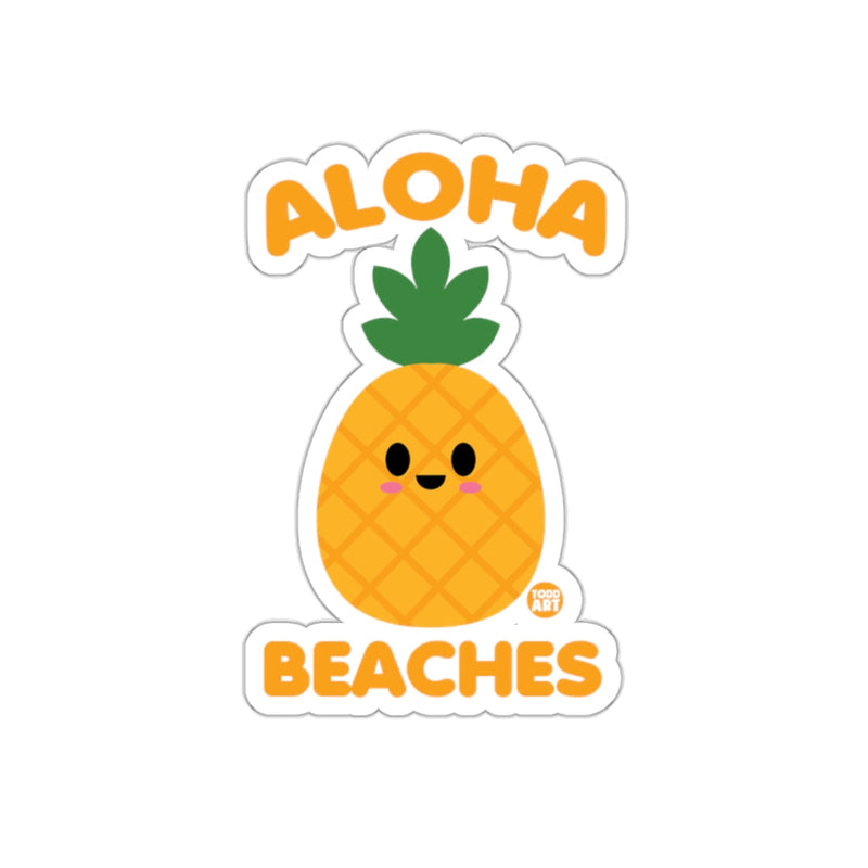 Load image into Gallery viewer, Aloha Beaches Pineapple Character Design Sticker
