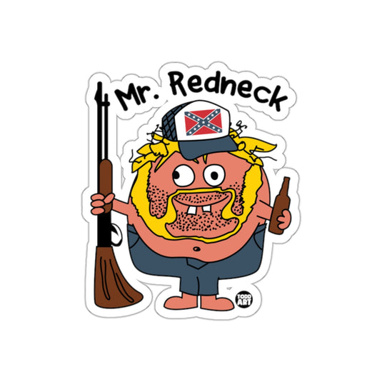 Mr. Redneck Character Illustration Sticker