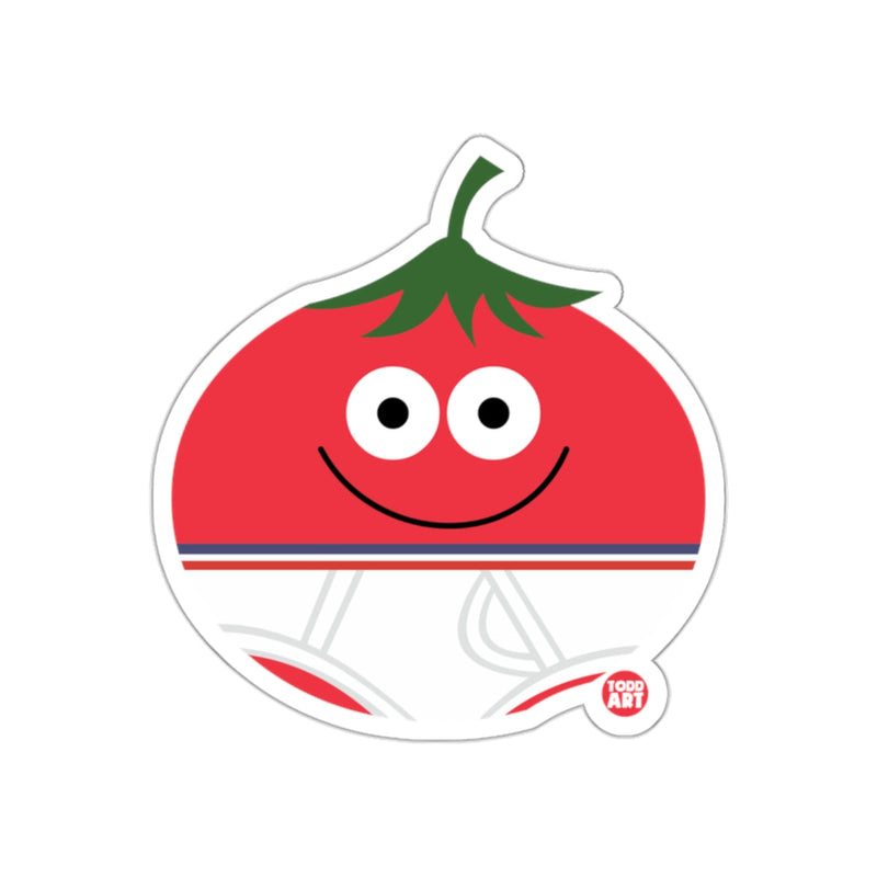 Load image into Gallery viewer, Cute Smiling Tomato Sticker Fun Cartoon Design Sticker

