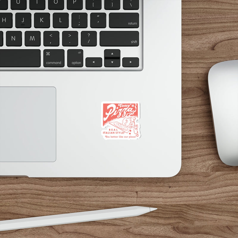 Load image into Gallery viewer, Tony's Pizza Real Italian Style Real Good Pizza sticker
