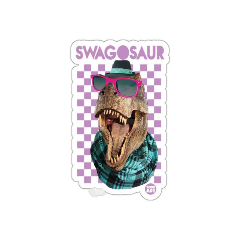 Load image into Gallery viewer, Swagosaur Dinosaur Sticker for Cool Kids
